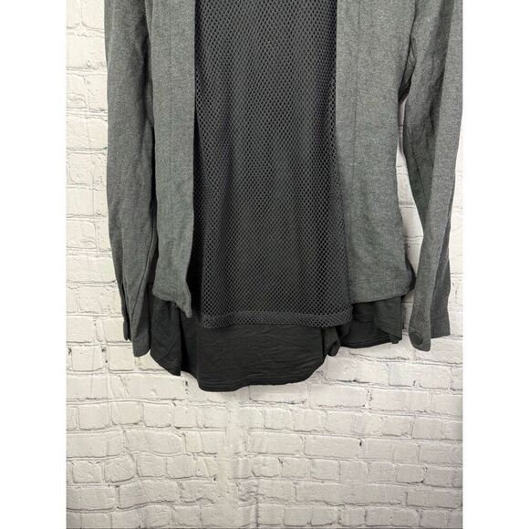 Cabi Carol Modern Full Mesh Paneled Jacket gray and black Medium - Picture 9 of 10